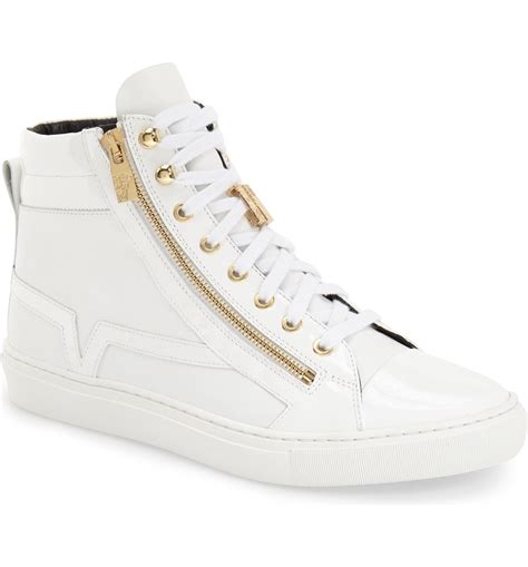 versace oversized sneakers|versace zipped high top sneakers.